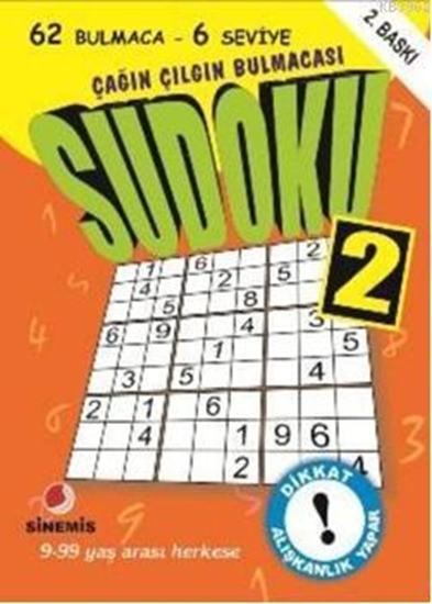 Sudoku No:2 62 Bulmaca 6 Seviye 9-99 Yaş Arası