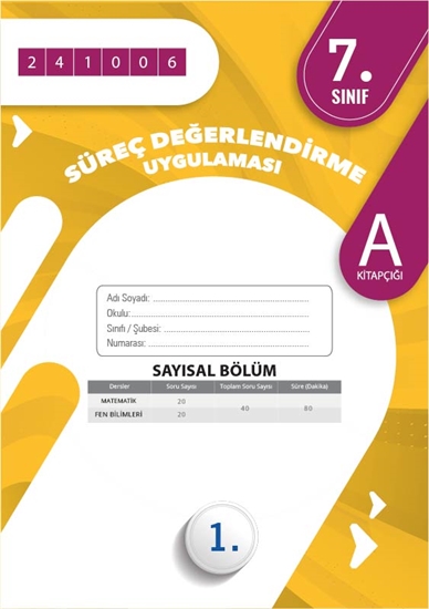 Omage 7. Sınıf Süreç Değerlendirme Ekim A Say Kod 241006