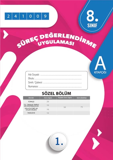 Omage 8. Sınıf Süreç Değerlendirme Ekim A Söz Kod 241009